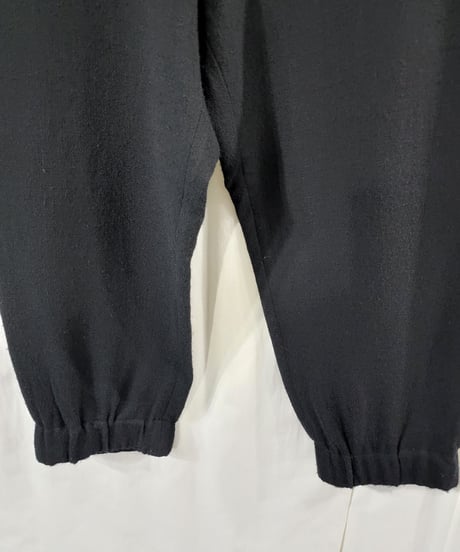 09aw yohji yamamoto pour homme  黒 裾シャーリングパンツ (HZ-P31-131)