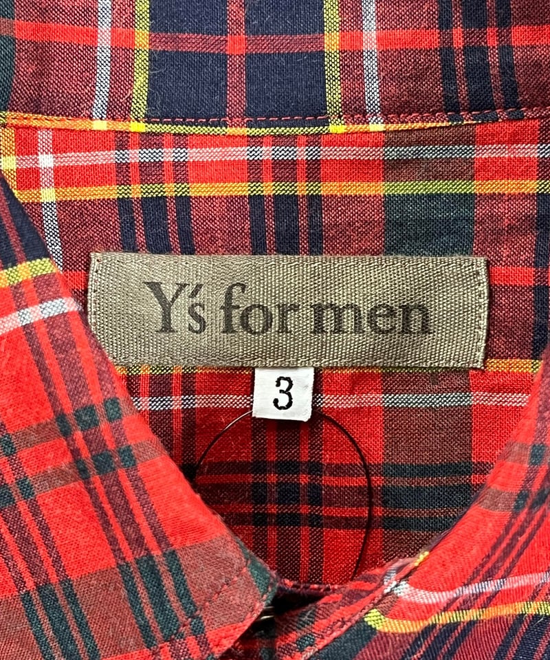 Y's for men yohji yamamoto チェックシャツ(MZ-B08-217) Y's for men yohji yamamoto チェックシャツ(MZ-B08-217)