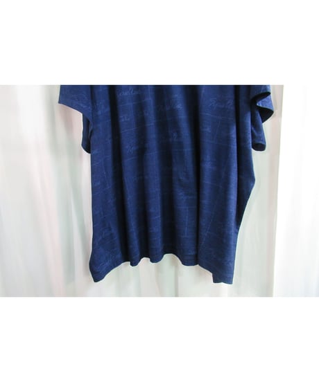 17aw yohji yamamoto Super Blue 青 インディゴ染め プリントカットソー NK-T83-095