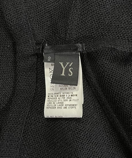 未使用 Y's yohji yamamoto シースルー ビッグカーディガン（YO-J12-309）