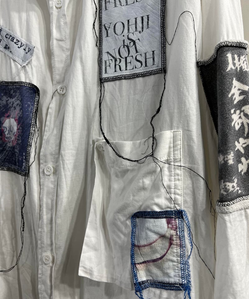 2019SS yohji yamamoto pour homme ワッペン付きロングブラウス（