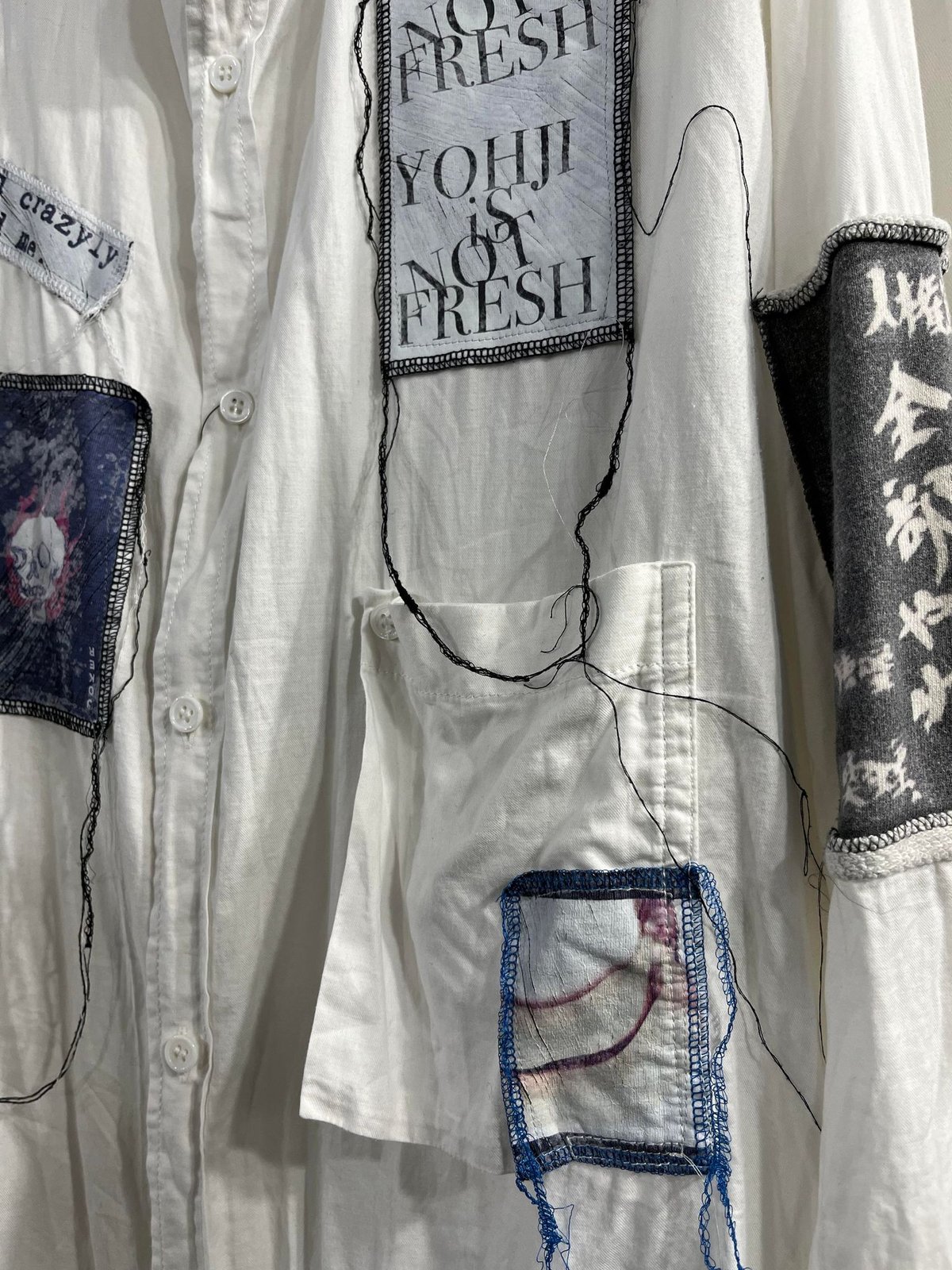 2019SS yohji yamamoto pour homme ワッペン付きロングブラウス（ 