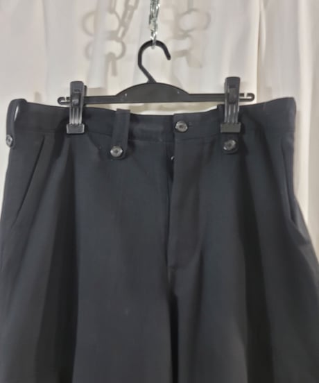 レア 1997aw yohji yamamoto pour homme ワイドミリタリーパンツ　黒　(Hi-P18-108)