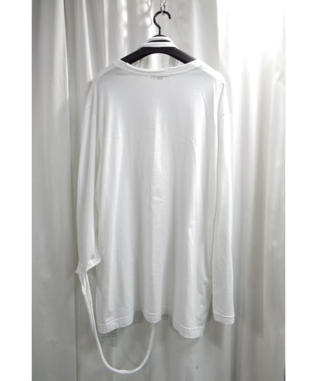 17ss yohji yamamoto pour homme 紐 ダメージ加工デザインカットソー（HD-T82-099）