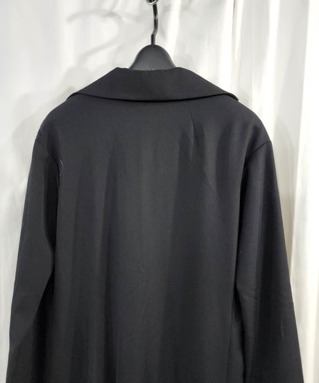 2017aw yohji yamamoto femme 黒 アシンメトリーロングジャケット （FK-J15-100）