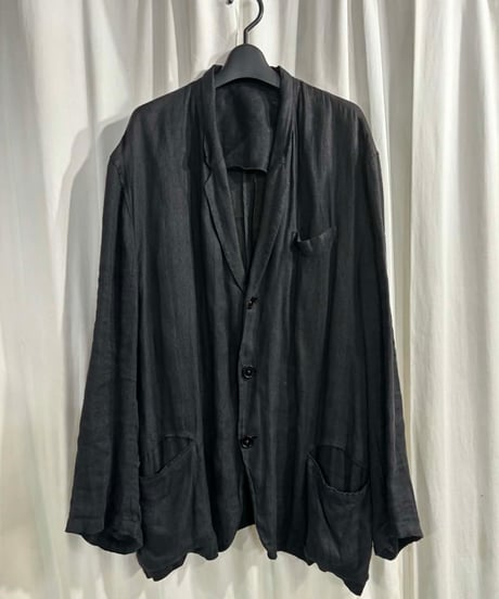 1980's yohji yamamoto pour homme vintage 丸文字ロゴ リネン ジャケット（H-J-270xxx）