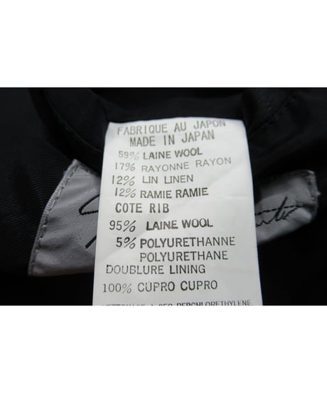 05aw yohji yamamoto pour homme デザインロングコート（HN-C10-104）