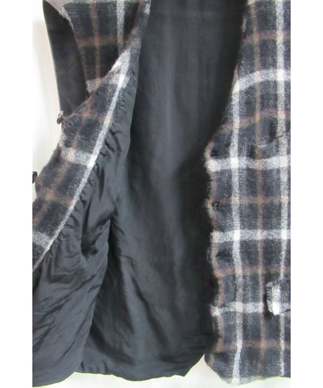 AD1994 COMME des GARCONS HOMME PLUS 縮絨 タータンチェックベスト PV-040020