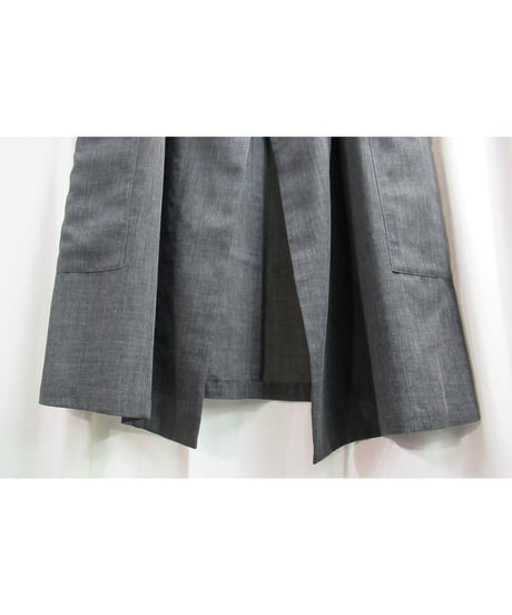 03ss yohji yamamoto femme ノースリーブ ボタンレスデザインジャケット グレー（FQ-J35-118-G）