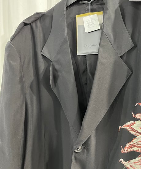 2022SS yohji yamamoto pour homme ダリア柄シルクロングジャケット（HG-J19-409）