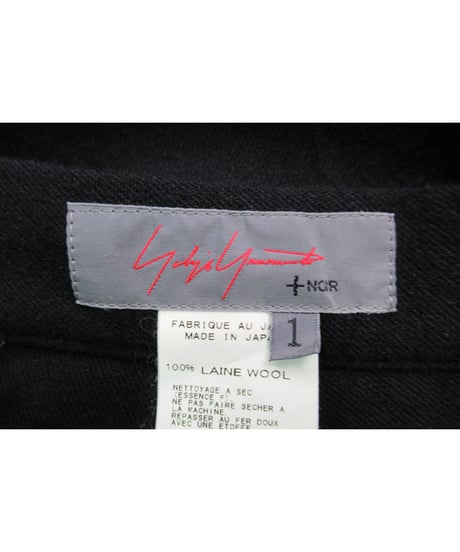 yohji yamamoto+noir クロップドシンプルパンツ ND-P04-101