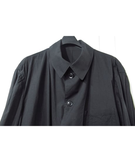 16ss yohji yamamoto pour homme ポケットデザイン コットン ステンカラーロングジャケット（HO-J35-017）