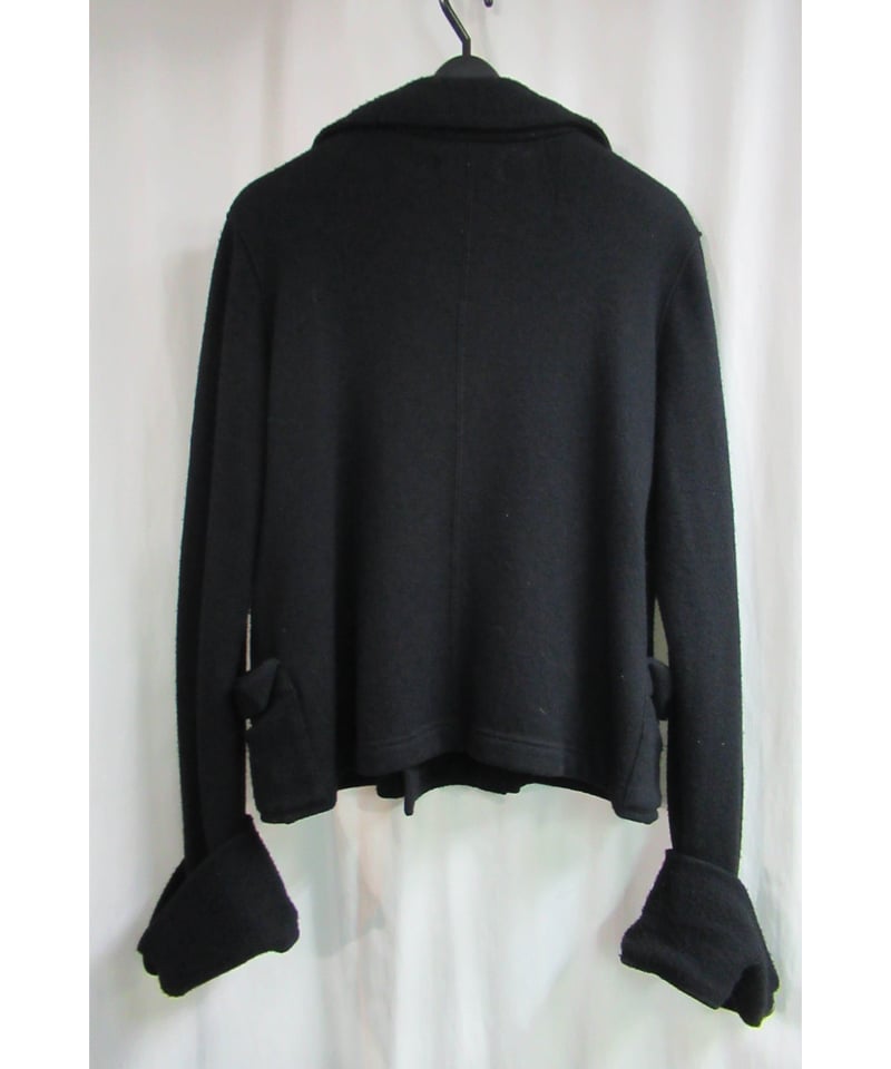 Y's yohji yamamoto 素材切り替えデザインショートPコート YP