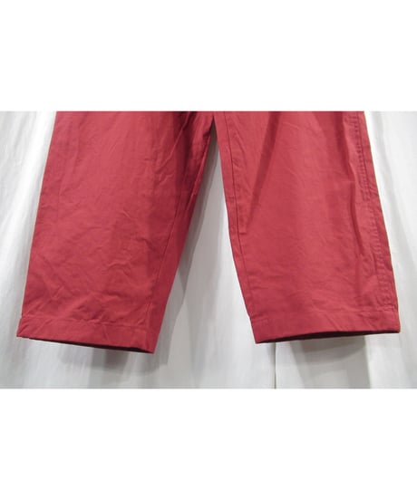 Y’s for men yohji yamamoto コットン 赤 ワイドテーパードパンツ（MX-P11-915）