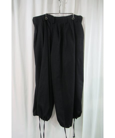 2014AW yohji yamamoto pour homme 黒 デザインバルーンパンツ　HF-P25-100
