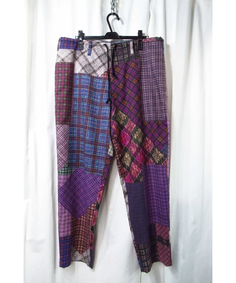 16aw yohji yamamoto pour homme パッチワークプリントデザインパンツ（HR-P70-162）