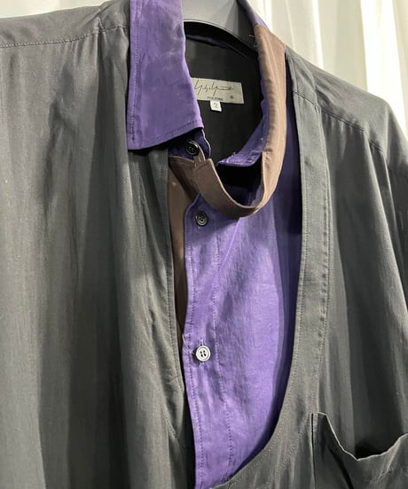 2019SS yohji yamamoto pour homme デザインブラウス（HH-B43-814）