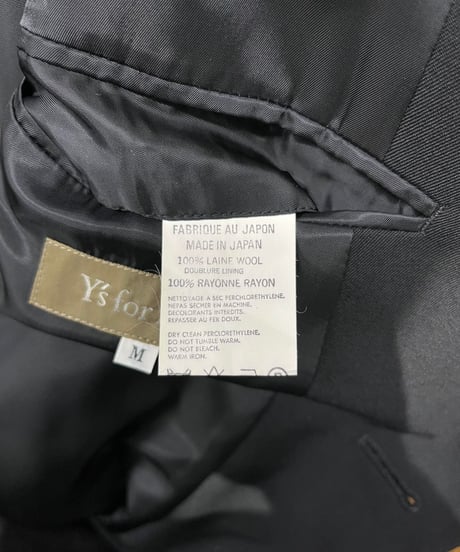 Y's for men yohji yamamoto 4釦ジャケット（MI-J05-100）