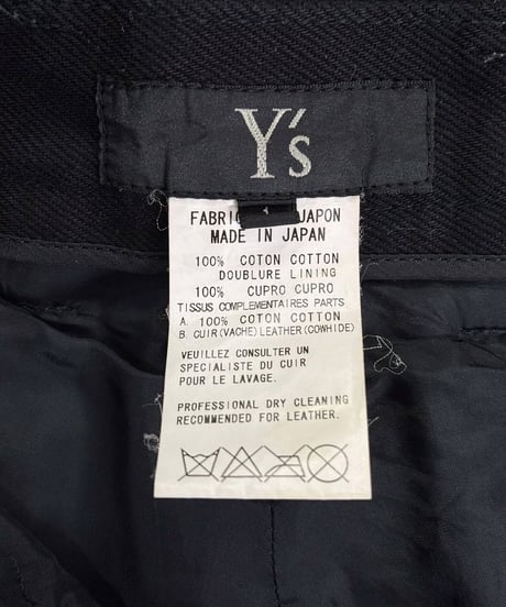 Y's yohji yamamoto レザ－切替パッチワークパンツ（YB-P11-803）