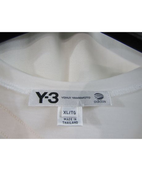 Y-3 yohji yamamoto 3本ライン切りっぱなしデザインカットソー 3C-8