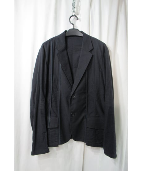16ss yohji yamamoto pour homme コットン 縦ラインデザインジャケット（HO-J12-011）