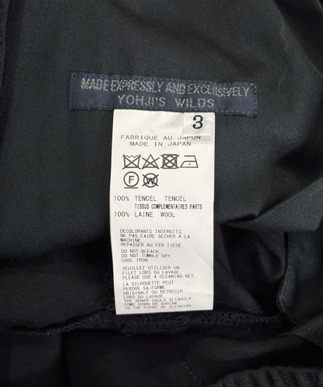 2021SS REGULATION yohji yamamoto MEN テンセル フラップポケットパンツ（HD-P04-240）