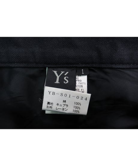 Y's yohji yamamoto 素材レイヤードデザインスカート YB-S01-024