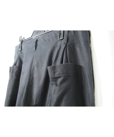 17ss yohji yamamoto POUR HOMME タック入り ワイドデザインパンツ（HD-P20-017）