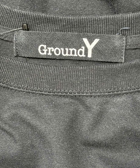 GroundY yohji yamamoto 逆さロゴプリント長袖カットソー（GW-T64-074）