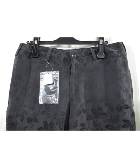 2007SS タグ付き yohji yamamoto +noir シルク ジャガードパンツ（NT-P02-409）