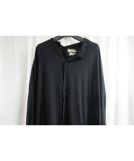yohji yamamoto +noir BLACK and BLACK 変形襟デザインシャツジャケット ND-T83-067