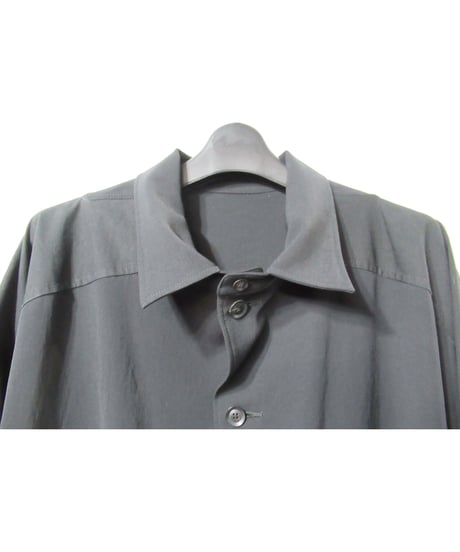 18ss yohji yamamoto pour homme 素材切替えデザイン ラグランスリーブブラウス（HW-B24-809）