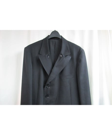 13aw yohji yamamoto pour homme ダブルファスナー 襟デザインジャケット HQ-J31-100
