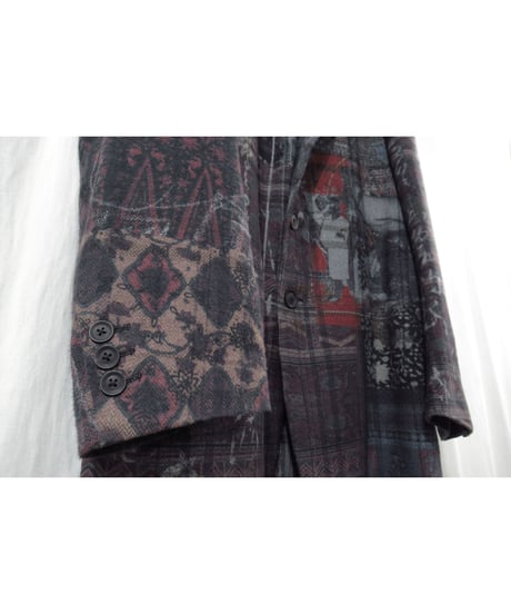 20aw yohji yamamoto pour homme コットン 総柄デザインジャケット（HR-J52-052）