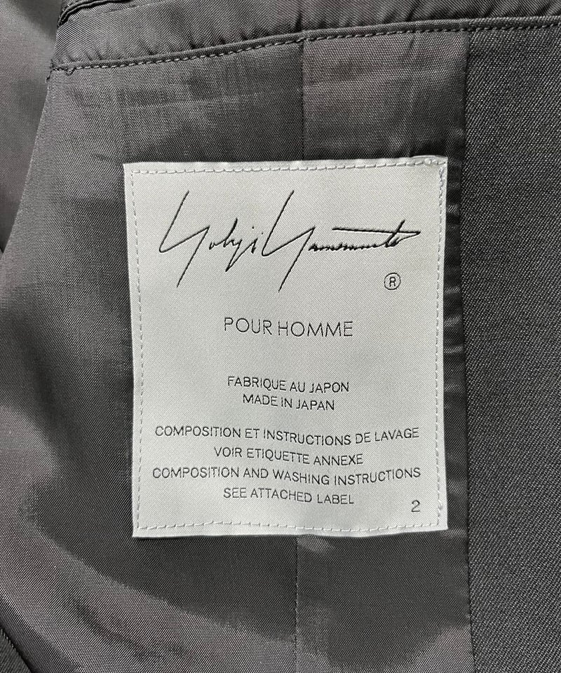 2022AW yohji yamamoto pour homme 2重襟デザインロングジャケッ 2022AW yohji yamamoto pour homme 2重襟デザインロングジャケッ