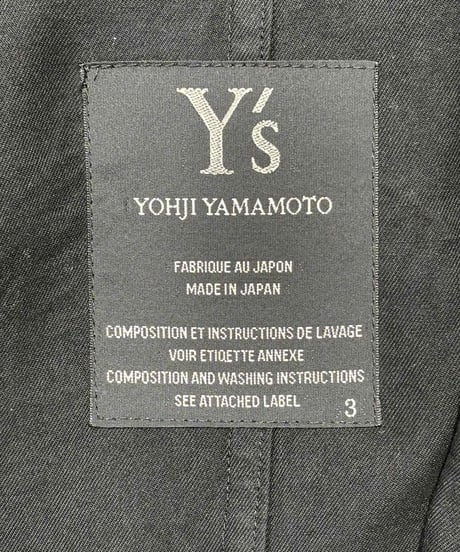 Y's yohji yamamoto レ－ヨンジャケット（YT-J10-212）