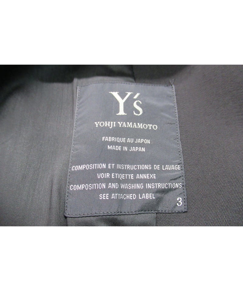 ★激レアデザイン★ Y's yohji yamamoto 変形　ジャケット　黒 楽天市場】Yohji Yamamoto(Ys) ヨウジヤマモト ジャケット