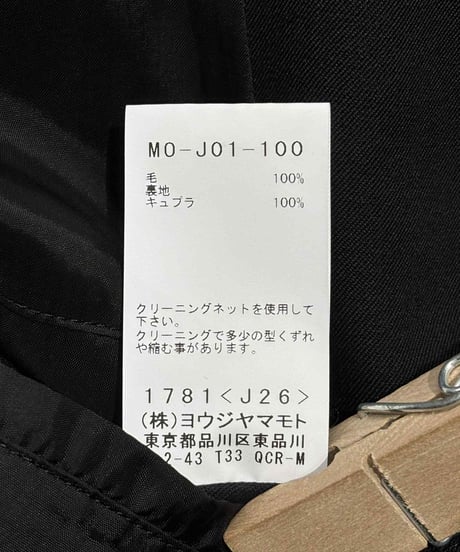 Y's for men yohji yamamoto ウールコート（MO-J01-100）