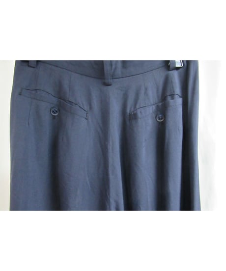 80's SAMPLE yohji yamamoto femme vintage 紺 ラップワイドパンツ P04-200