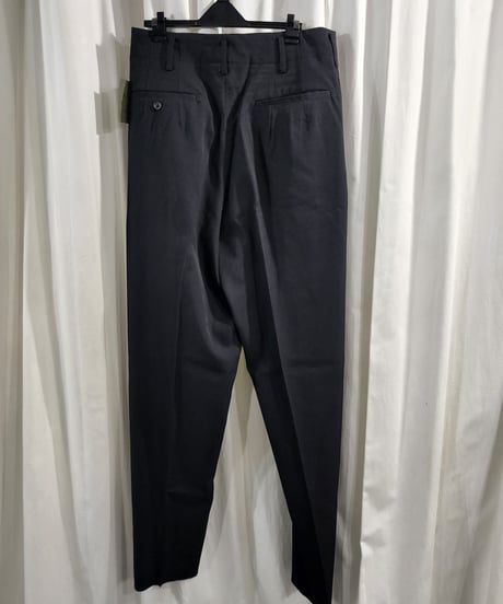 難あり1998AW yohji yamamoto pour homme 黒 ウールギャバジンテーパードパンツ　(HY-P21-100)
