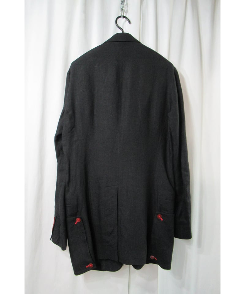05ss yohji yamamoto pour homme 赤ボタン ステッチデザイン 05ss yohji yamamoto pour homme 赤ボタン ステッチデザイン