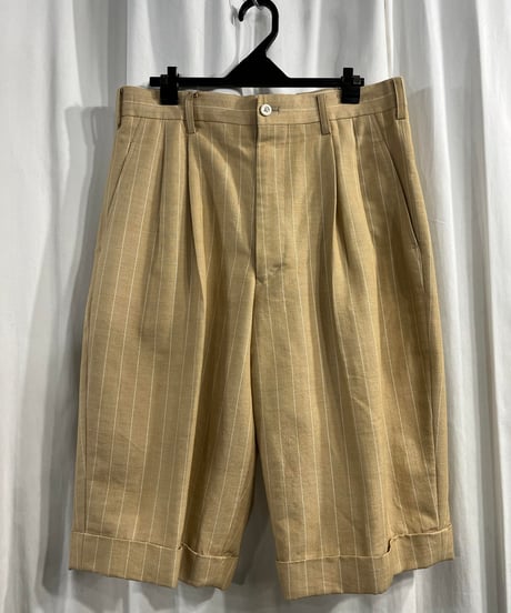 1993SS yohji yamamoto pour homme ストライプハーフパンツ（HO-P13-121）