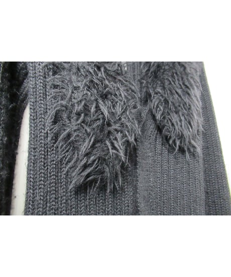 Y's yohji yamamoto ボア付きデザインカーディガン（YR-K22-925）