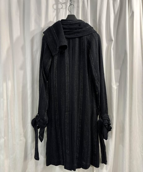 2024SS yohji yamamoto pour homme 取り外し可能ストールジャケットセットアップ（HS-J15-010-ST）