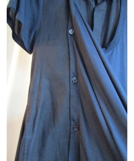 Y's yohji yamamoto 素材切り替えレイヤードデザインブラウス　YB-B29-825