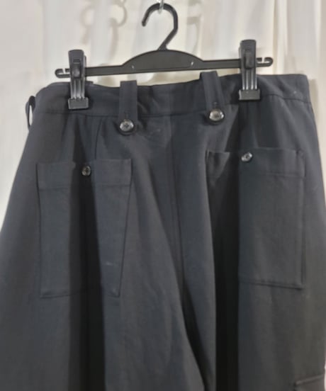 レア 1997aw yohji yamamoto pour homme ワイドミリタリーパンツ　黒　(Hi-P18-108)
