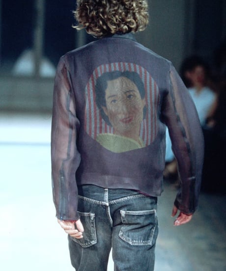 2002SS yohji yamamoto pour homme SAEKO 女優シリーズ プリントブルゾン（HE-Y12-829）