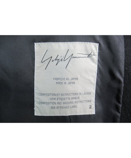 02aw yohji yamamoto femme ビッグポケットデザインロングジャケット FM-J12-126