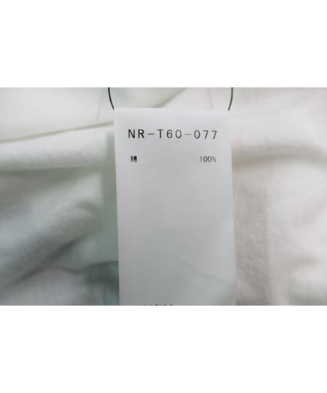20aw B yohji yamamoto +noir 白 【B】半袖 プリントカットソー NR-T60-077