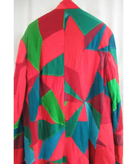 2000AW yohji yamamoto pour homme パッチワークスタンドカラージャケット  HT-J72-903